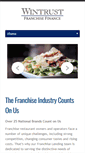 Mobile Screenshot of franchise.wintrust.com